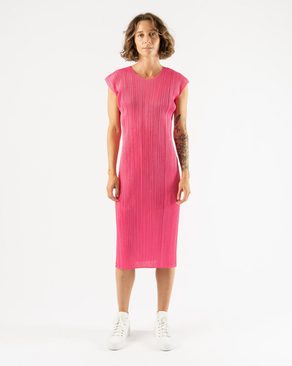 Pleats-Please-by-Issey-Miyake-July-Monthly-Colors-Dress-in-Bright-Pink-Santa-Barbara-Boutique-Jake-and-Jones-Sustainable-Fashion