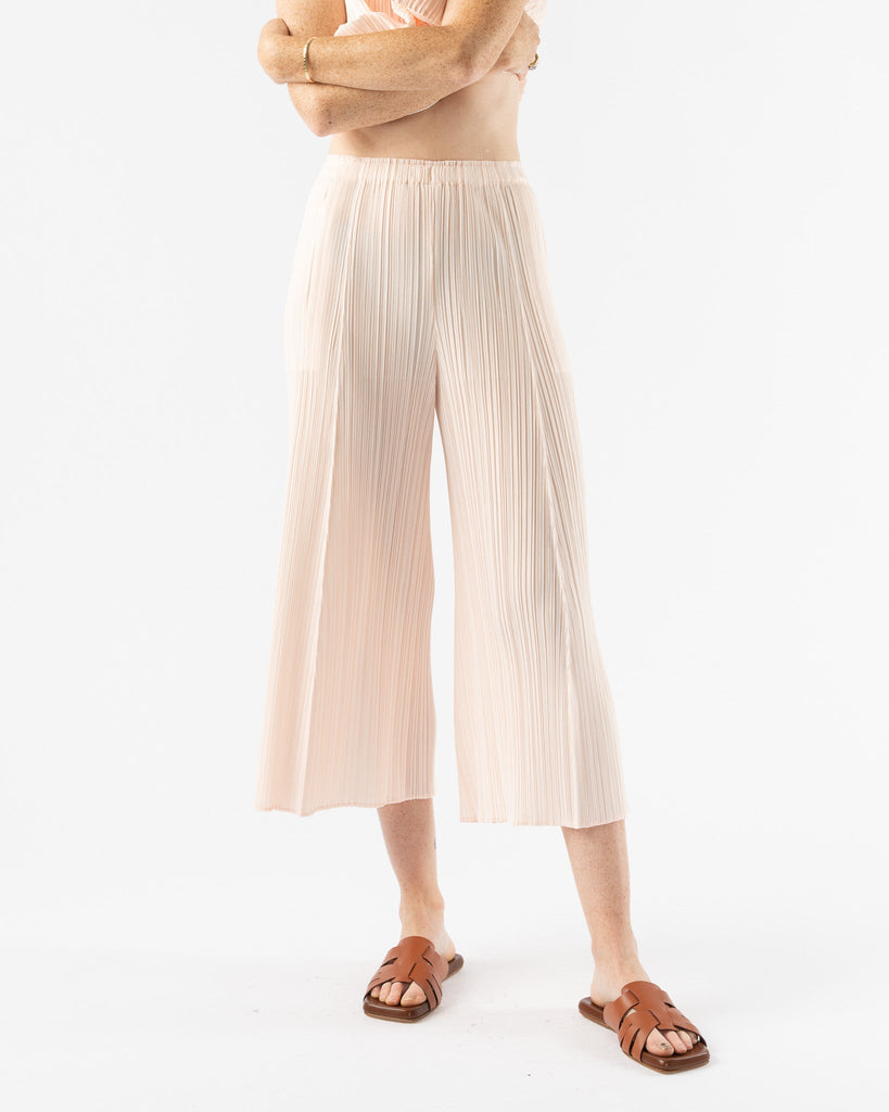 Pleats Please by Issey Miyake Mellow Pleats Pant in Pink White