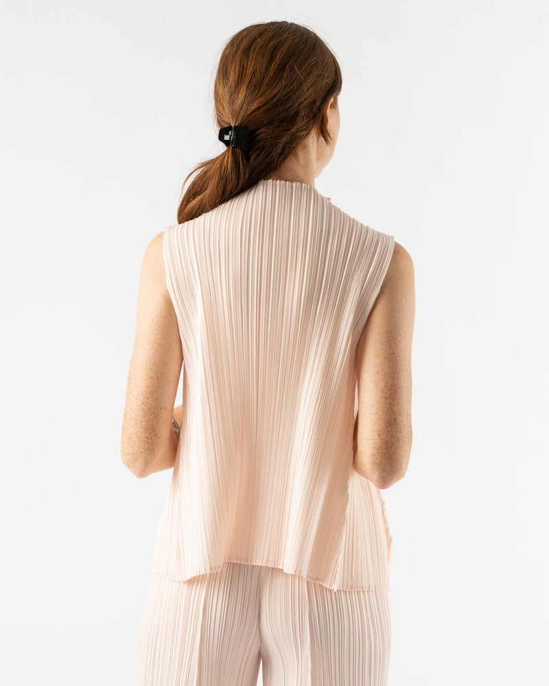 Pleats Please by Issey Miyake Mellow Pleats Top in Pink White