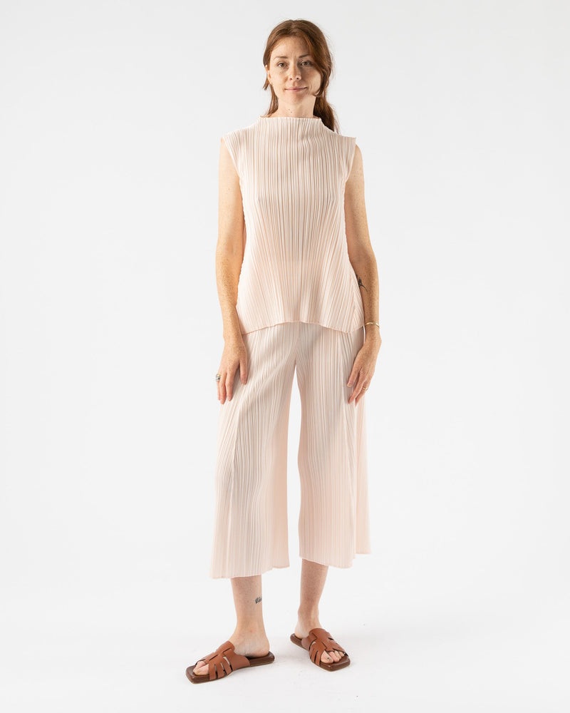 Pleats Please by Issey Miyake Mellow Pleats Top in Pink White