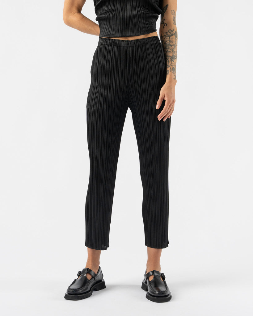Pleats Please Issey Miyake Basic Pants in Black Curated at Jake 