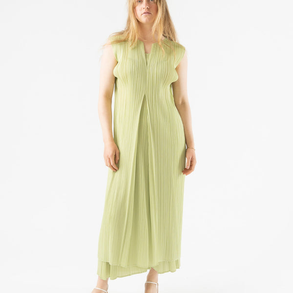 Pleats Please Issey Miyake Monthly Colors April Dress in Pale