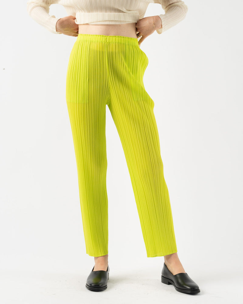 Pleats Please Issey Miyake New Colorful Basics Pants in Yellow 