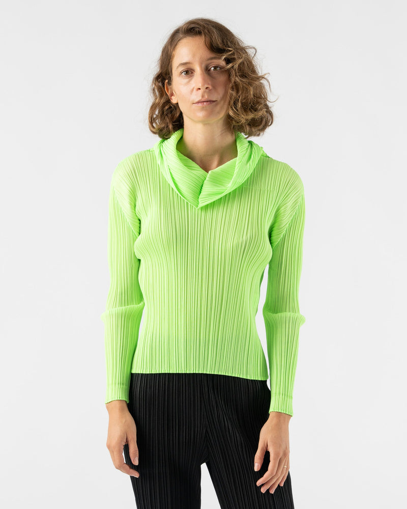 Pleats Please Issey Miyake September Monthly Colors Top in Neon