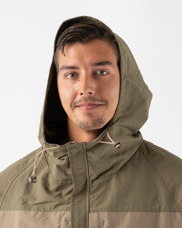 Satta Lightly Padded Parka in Olive Drab Curated at Jake and Jones