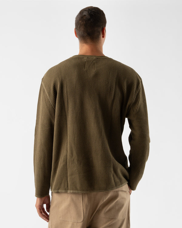 Satta-Waffle-Long-Sleeve-in-Dark-Olive-Santa-Barbara-Boutique-Jake-and-Jones-Sustainable-Fashion