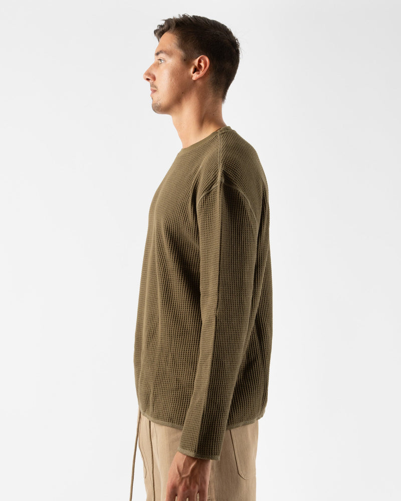 Satta-Waffle-Long-Sleeve-in-Dark-Olive-Santa-Barbara-Boutique-Jake-and-Jones-Sustainable-Fashion