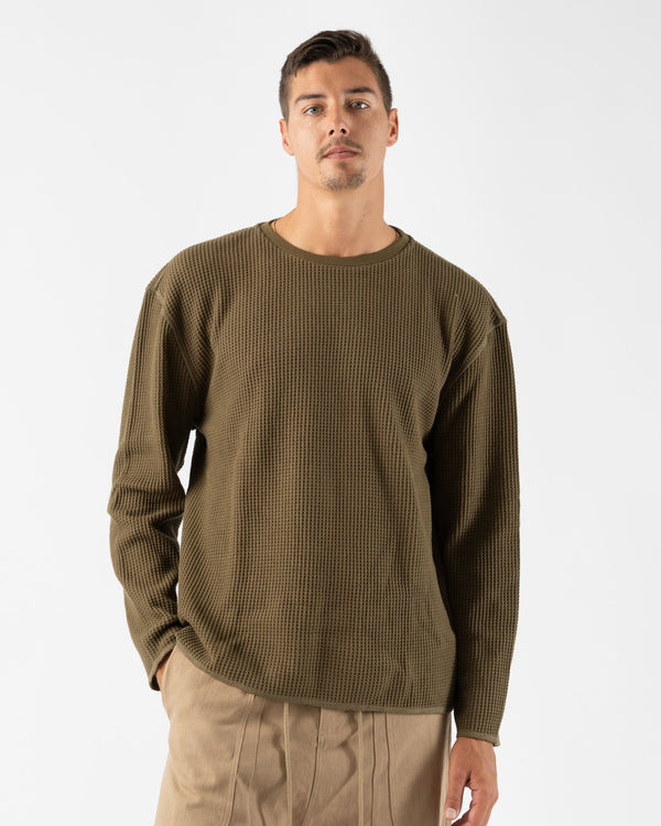 Satta-Waffle-Long-Sleeve-in-Dark-Olive-Santa-Barbara-Boutique-Jake-and-Jones-Sustainable-Fashion