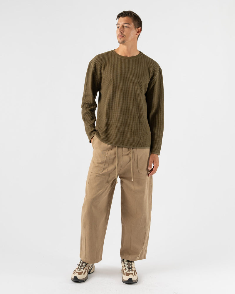 Satta-Waffle-Long-Sleeve-in-Dark-Olive-Santa-Barbara-Boutique-Jake-and-Jones-Sustainable-Fashion