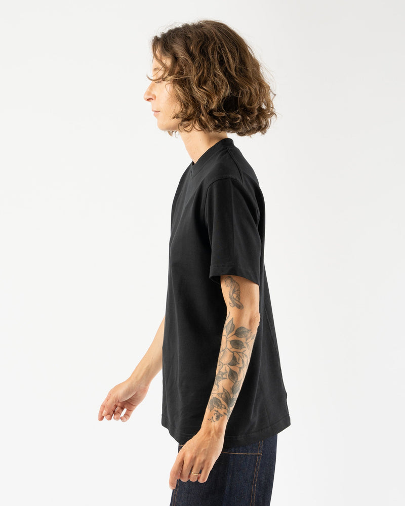 Sofie-DHoore-Tag-Short-Sleeve-T-Shirt-with-Fine-Fleece-in-Knit-Black-Santa-Barbara-Boutique-Jake-and-Jones-Sustainable-Fashion