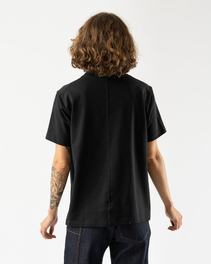 Sofie-DHoore-Tag-Short-Sleeve-T-Shirt-with-Fine-Fleece-in-Knit-Black-Santa-Barbara-Boutique-Jake-and-Jones-Sustainable-Fashion