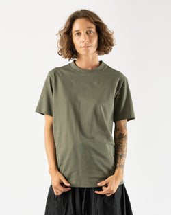 Sofie-DHoore-Tag-Short-Sleeve-T-Shirt-with-Fine-Fleece-in-Knit-Khaki-Santa-Barbara-Boutique-Jake-and-Jones-Sustainable-Fashion