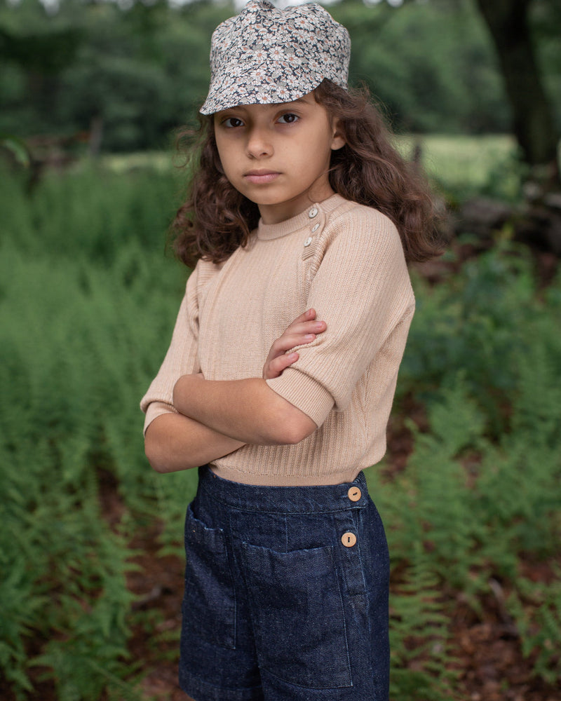 Soor Ploom Odile Shorts in Dark Wash Denim