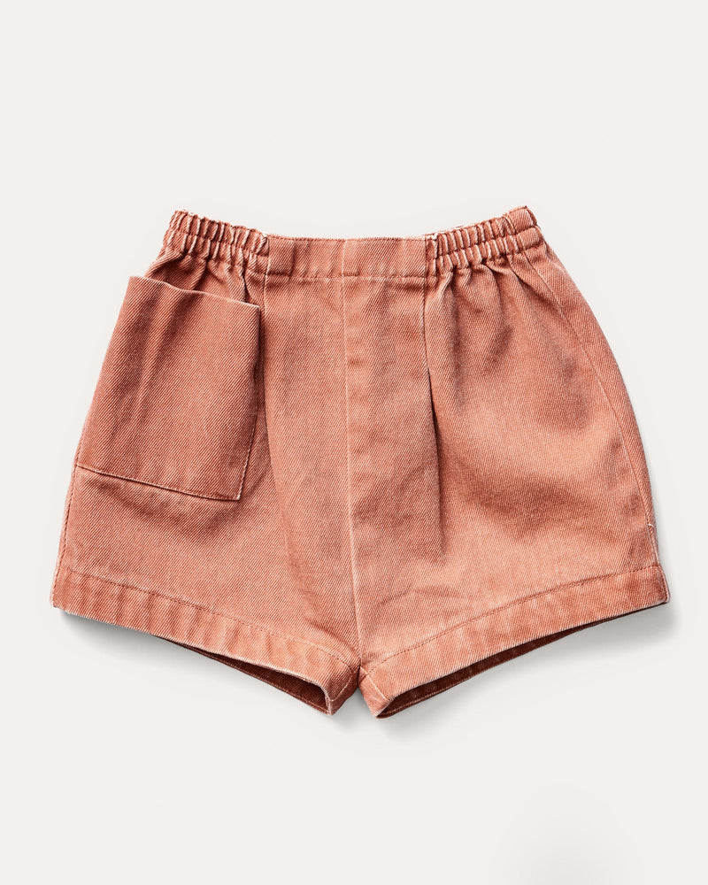 Soor Ploom Trude Shorts in Redwood Denim