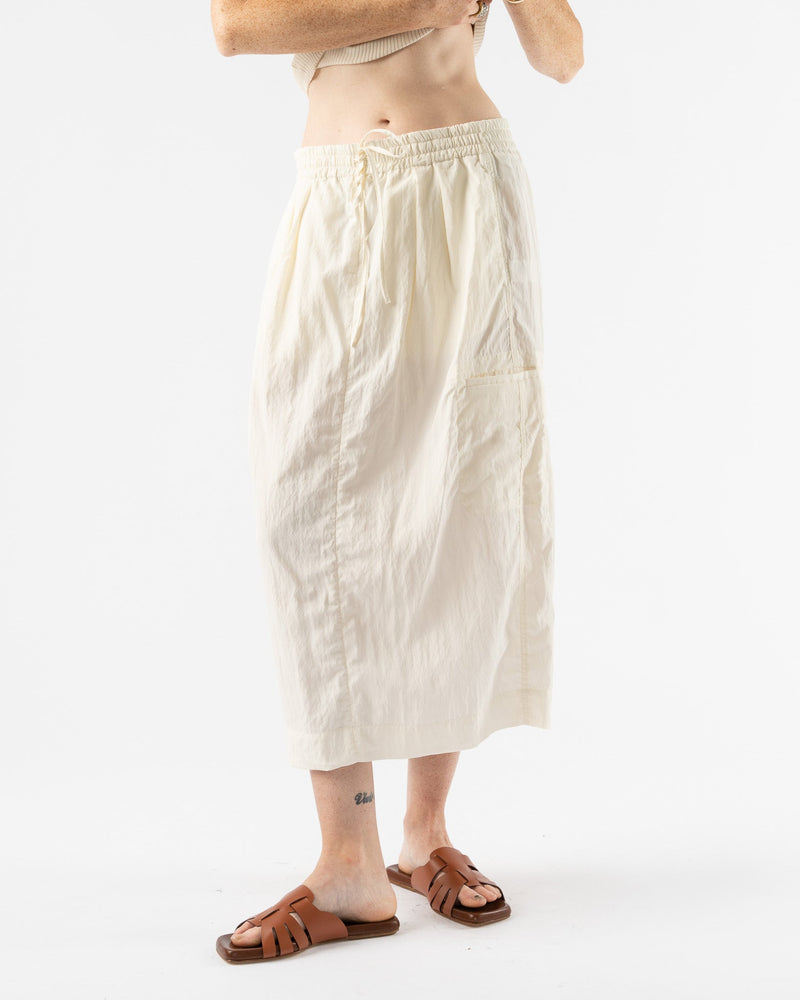 Studio Nicholson Soledad Drawstring Skirt in Parchment Curated at