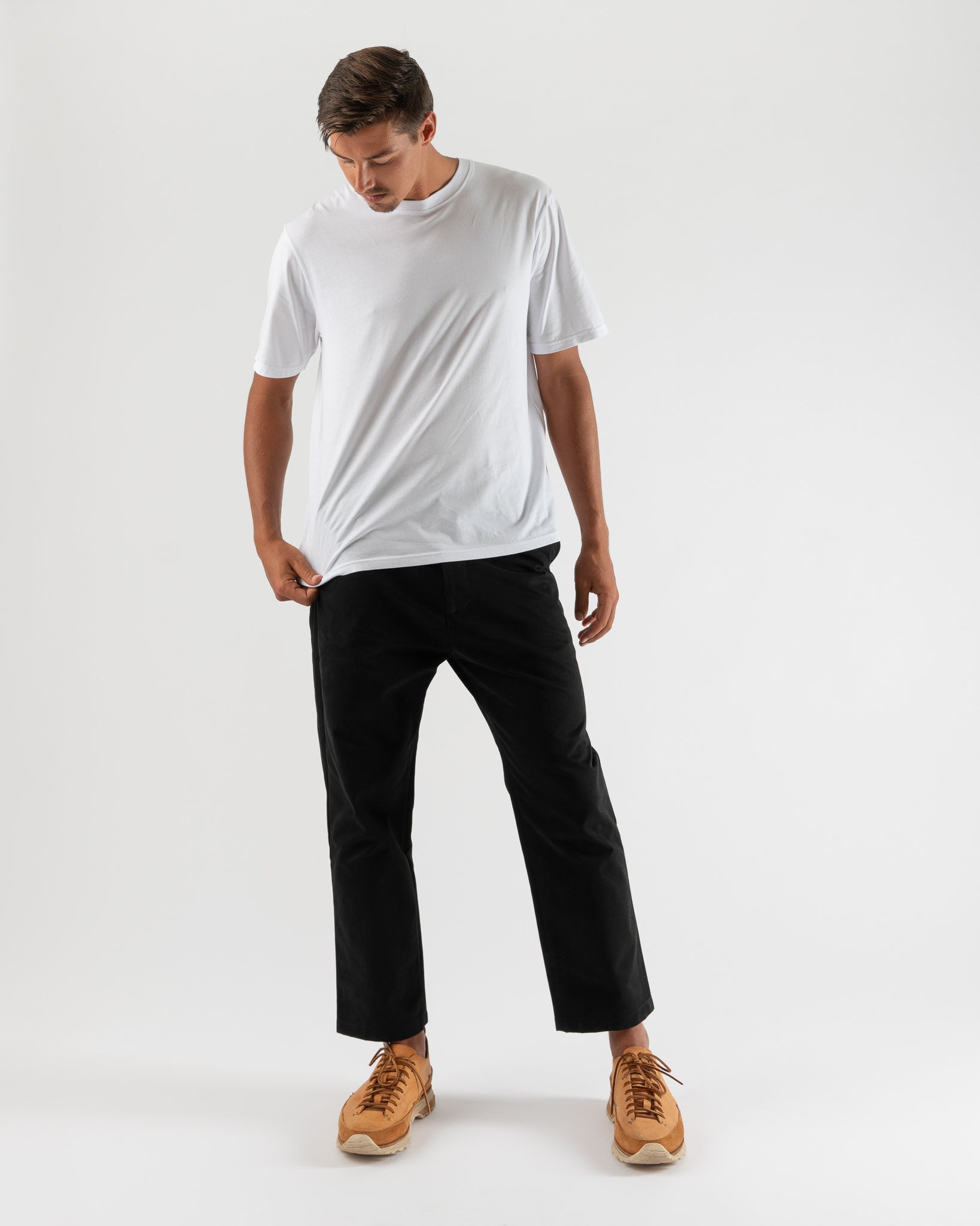 Studio Nicholson Bric Short Sleeve Jersey Tee in White
