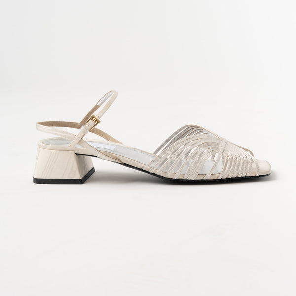 Suzanne Rae Low 70s in Cream Moiré Curated at Jake and Jones