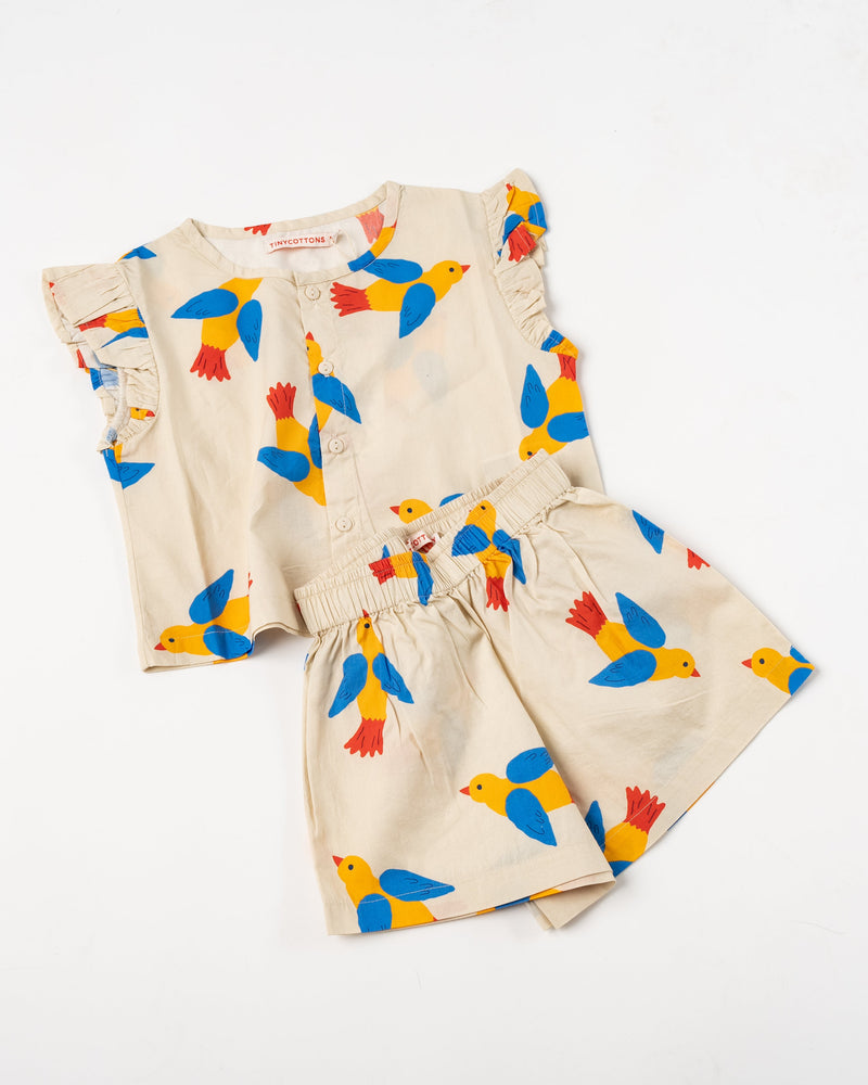 Tiny Cottons Kids Birds Crop Blouse